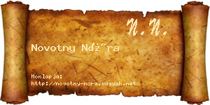 Novotny Nóra névjegykártya